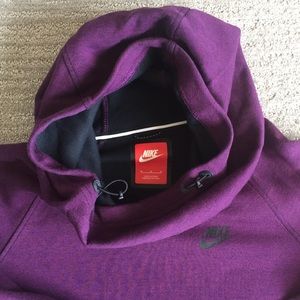 Women’s Nike Funnel-Neck Purple Pullover Hoodie